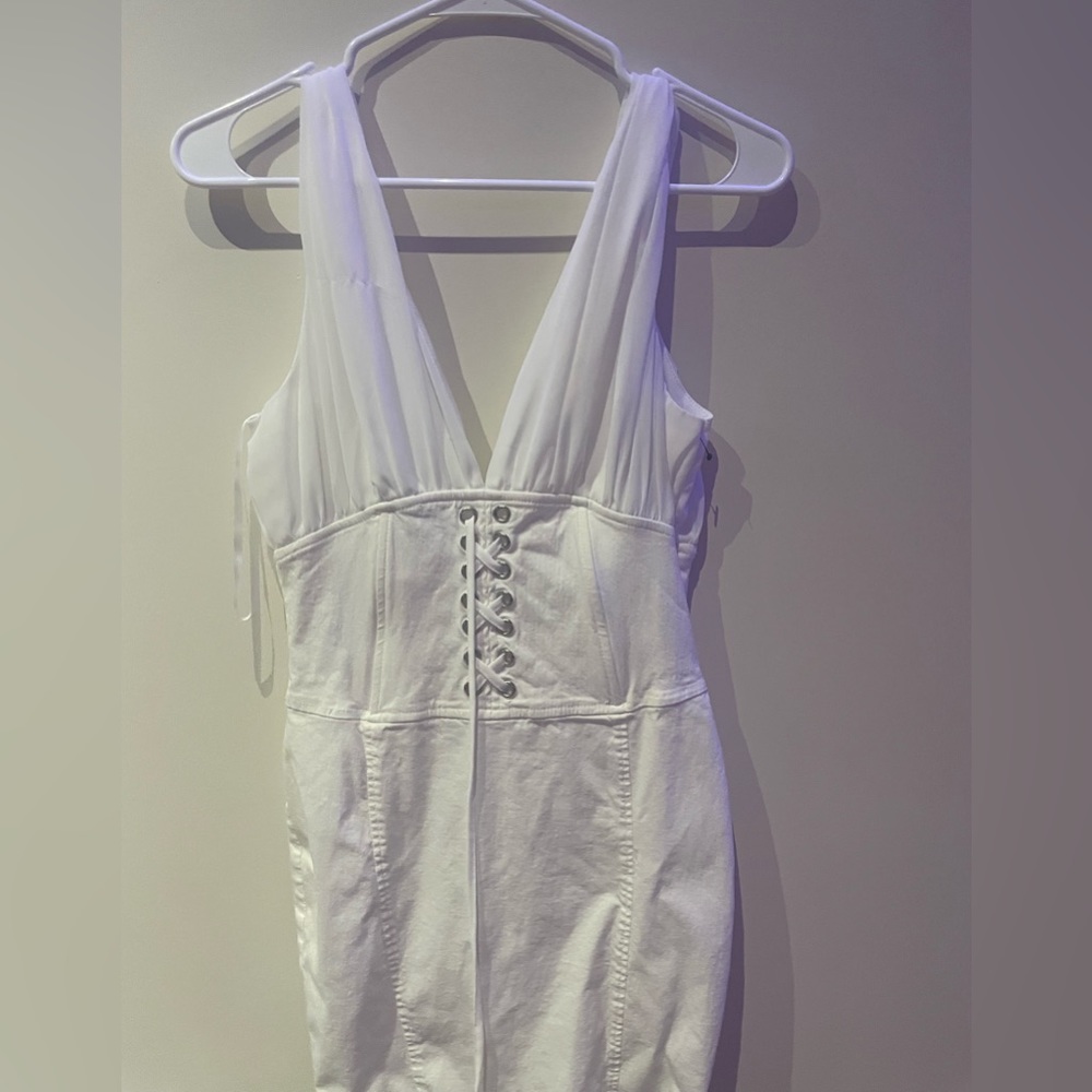 White corset style dress